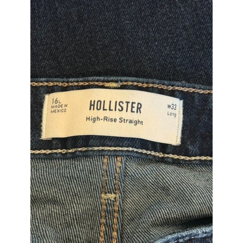 Hollister High-Rise Straight Jeans – Long – Dark Wash - Picture 5 of 5